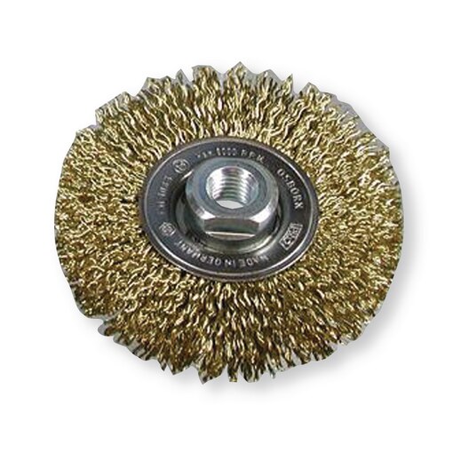 Circular brass brush 115 mm M14